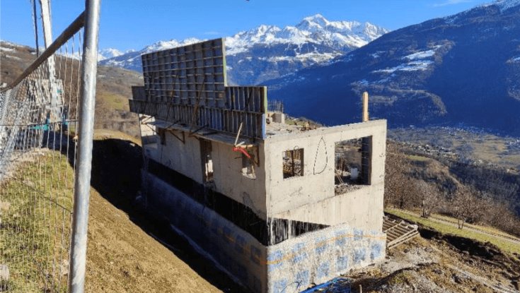 Construction d'un chalet sur 3 niveaux - Granier (73) 4 Elevation murs